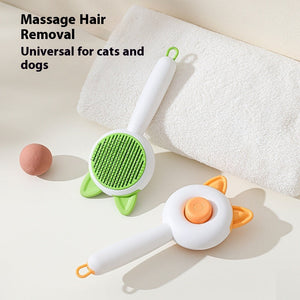 Self-Cleaning Pet Grooming Hair Remover Brush
