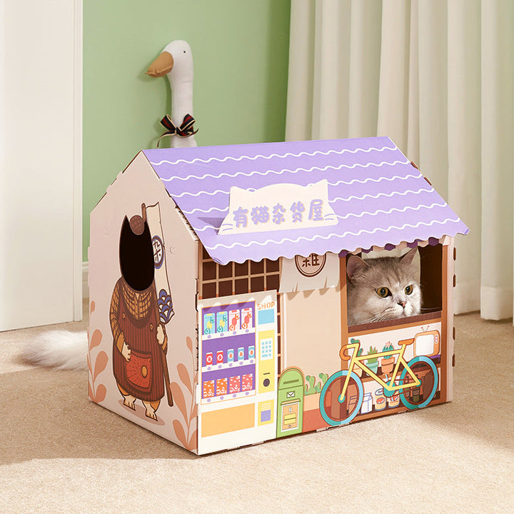 Elevate Your Pet's Playtime with Our Large Cute Corrugated Pet Scratching Toy